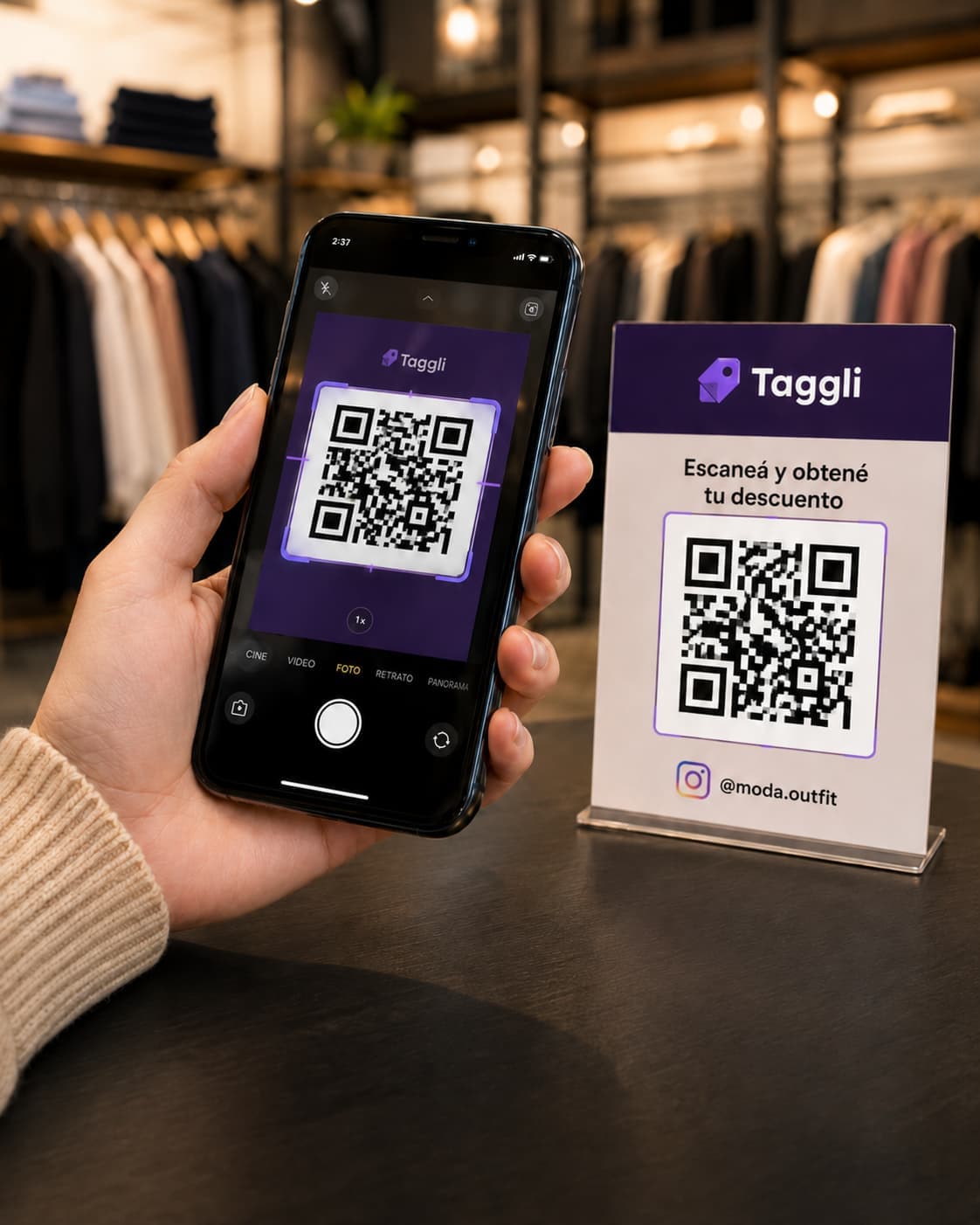 Paso 1: Tu cliente escanea el QR